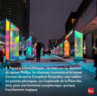 Idées d'activités à 0$ à Montréal pour la période de vacances par La Presse : https://www.instagram.com/p/CmrWUT8Oafn/?igshid=Zjc2ZTc4Nzk=
Vous pourrez entre autre apercevoir l'oeuvre de prismes multicolores en partie réalisé par notre équipe 🤩.
Nous avons produit les panneaux de polycarbonate avec coupe 3D sur table CNC en collaboration avec @lettrage_boisvert et ensuite recouverts de la fameuse pellicule dichroïque de @3mfilms .